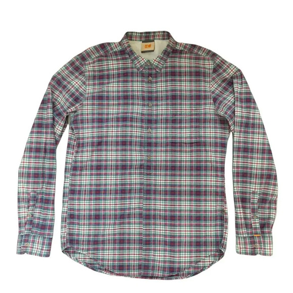 Hugo Boss Mens Button Up Shirt Size L Preppy Plaid - Picture 1 of 6